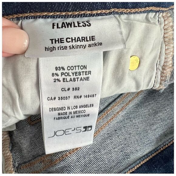 Joe’s Charlie High Rise Skinny Ankle Jeans Cobra Side Stripe Jaylyn Wash Size 28 - Picture 14 of 16